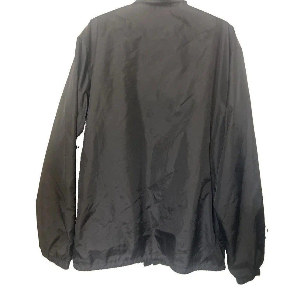 Quiksilver Jacket Men XXL Black Windbreaker Snap Front Softshell Lightweight